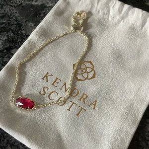 Kendra Scott Elaina Gold Adjustable Chain Bracelet - Rose Zircon stone
